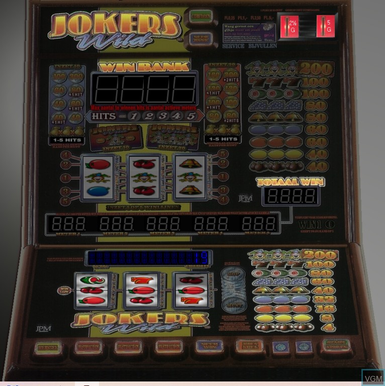 In-game screen of the game Jokers Wild on Slot machines
