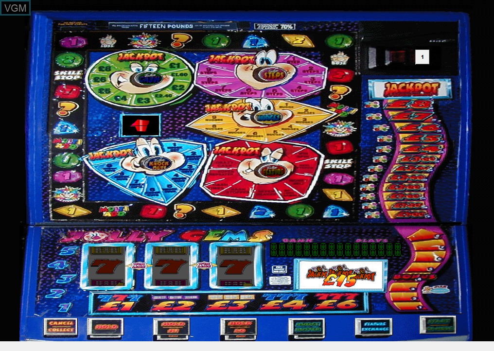 In-game screen of the game Jolly Gems on Slot machines