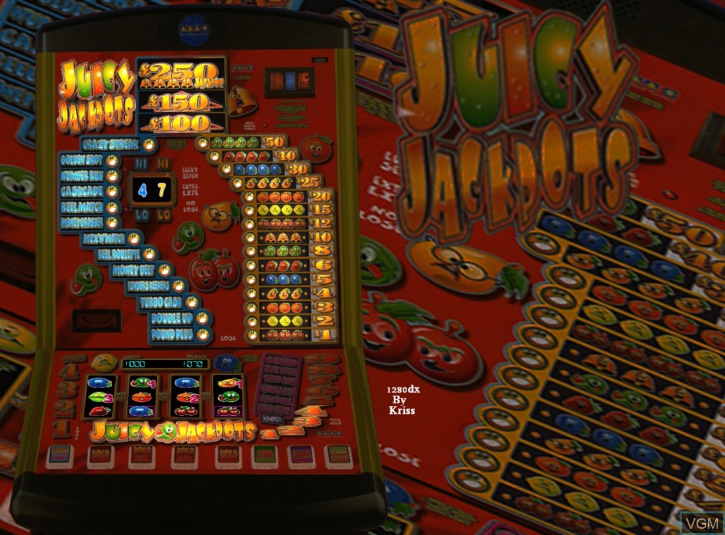 In-game screen of the game Juicy Jackpots on Slot machines