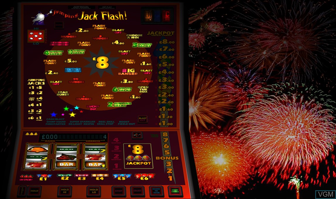 In-game screen of the game Jumping Jack Flash on Slot machines