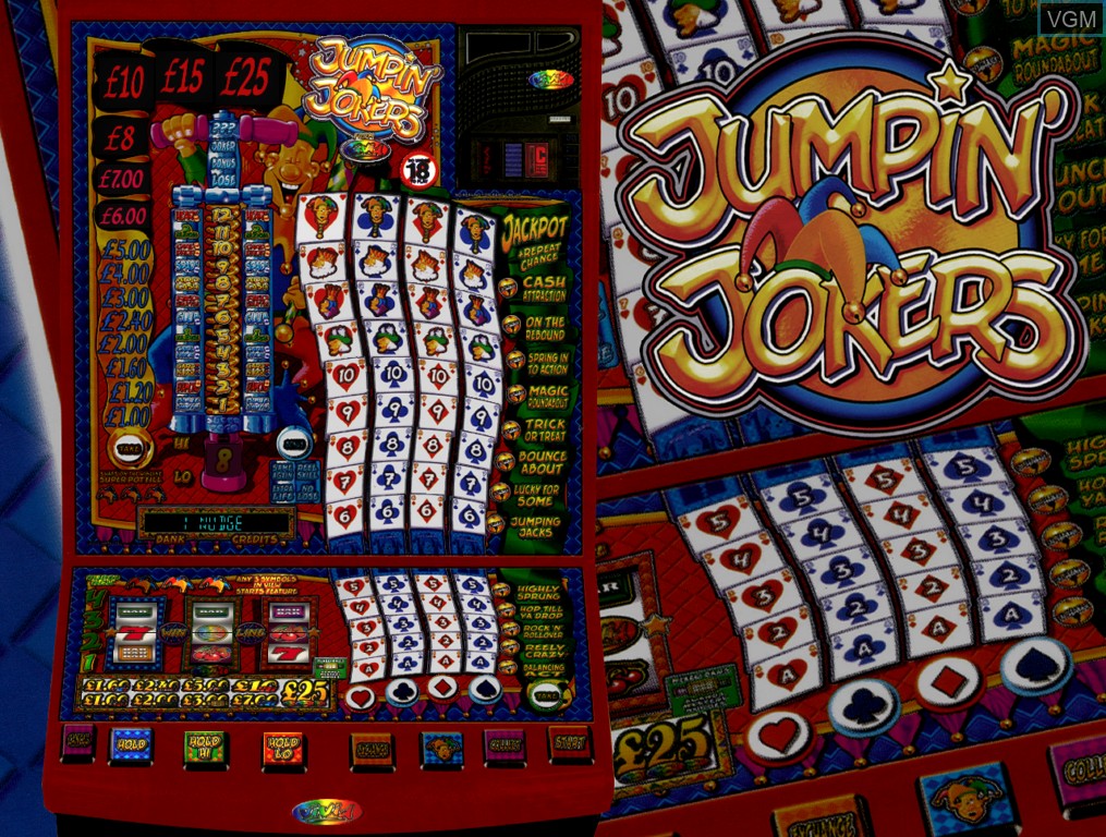 In-game screen of the game Jumping Jokers on Slot machines