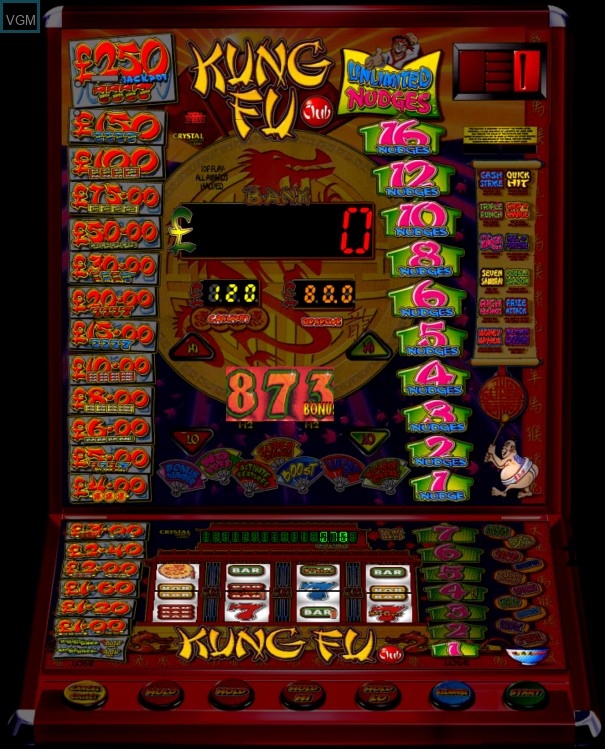 In-game screen of the game Kung Fu Club on Slot machines
