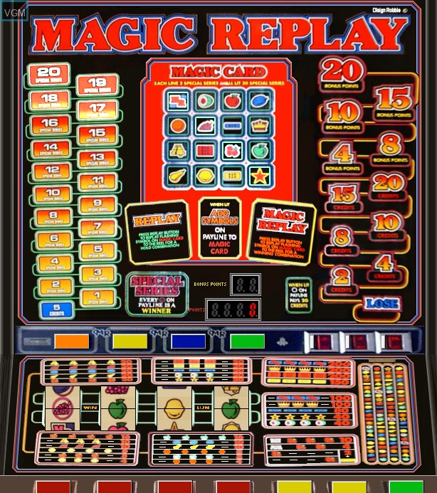 In-game screen of the game Magic Replay on Slot machines