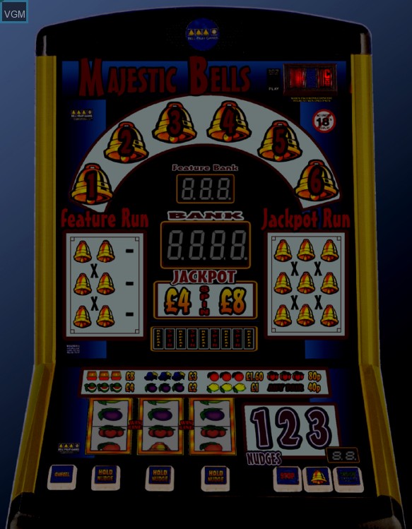 In-game screen of the game Majestic Bells on Slot machines