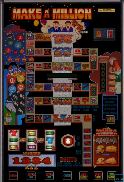 In-game screen of the game Make A Million on Slot machines