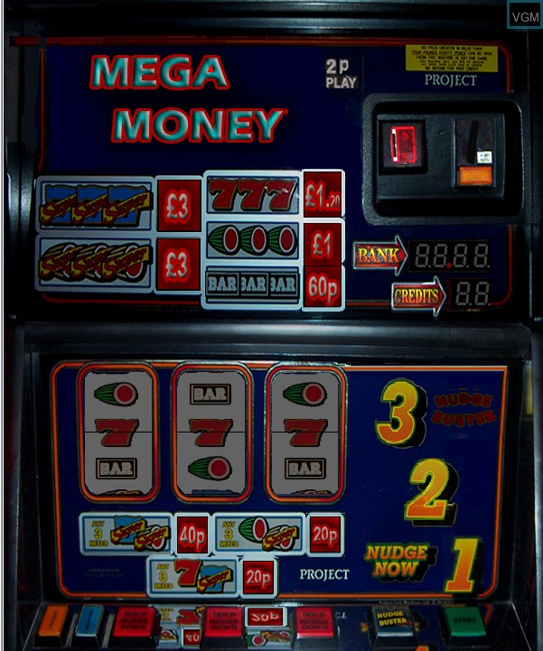 In-game screen of the game Mega Money on Slot machines