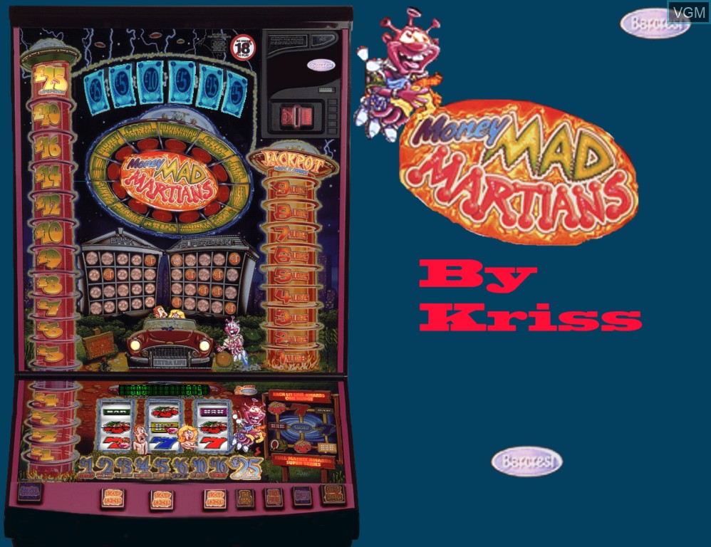 In-game screen of the game Money Mad Martians on Slot machines