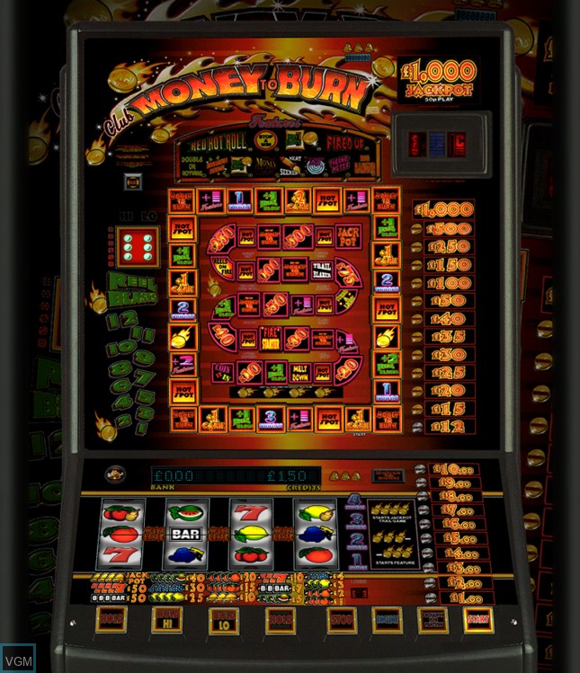 In-game screen of the game Money To Burn Club on Slot machines