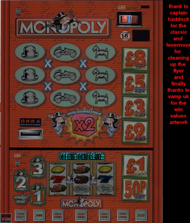 In-game screen of the game Monopoly Casino on Slot machines