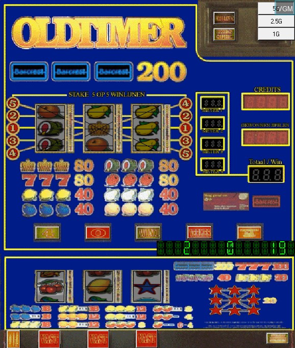 In-game screen of the game Old Timer on Slot machines