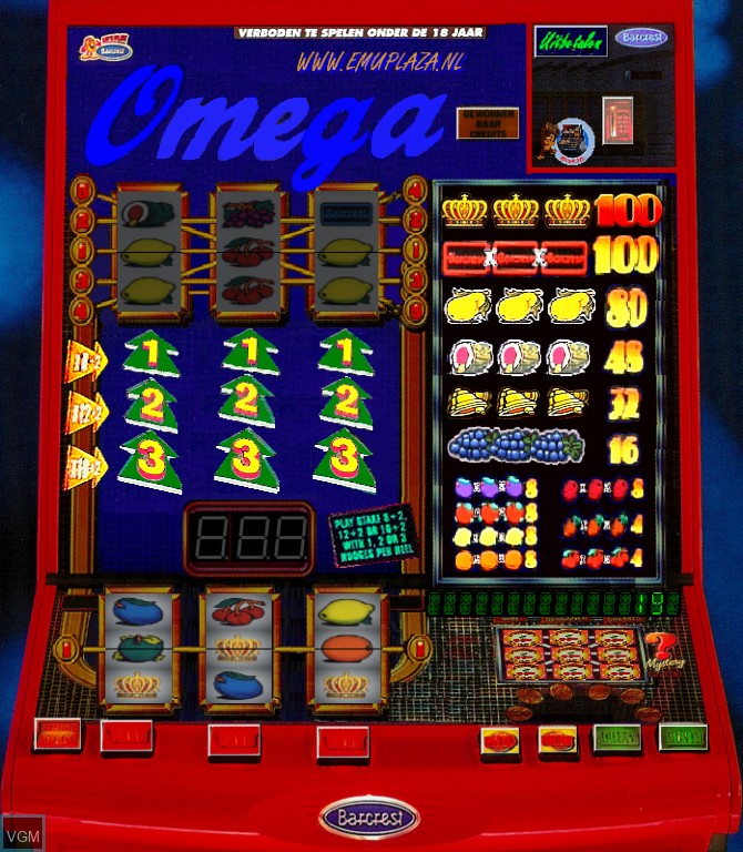 In-game screen of the game Omega on Slot machines