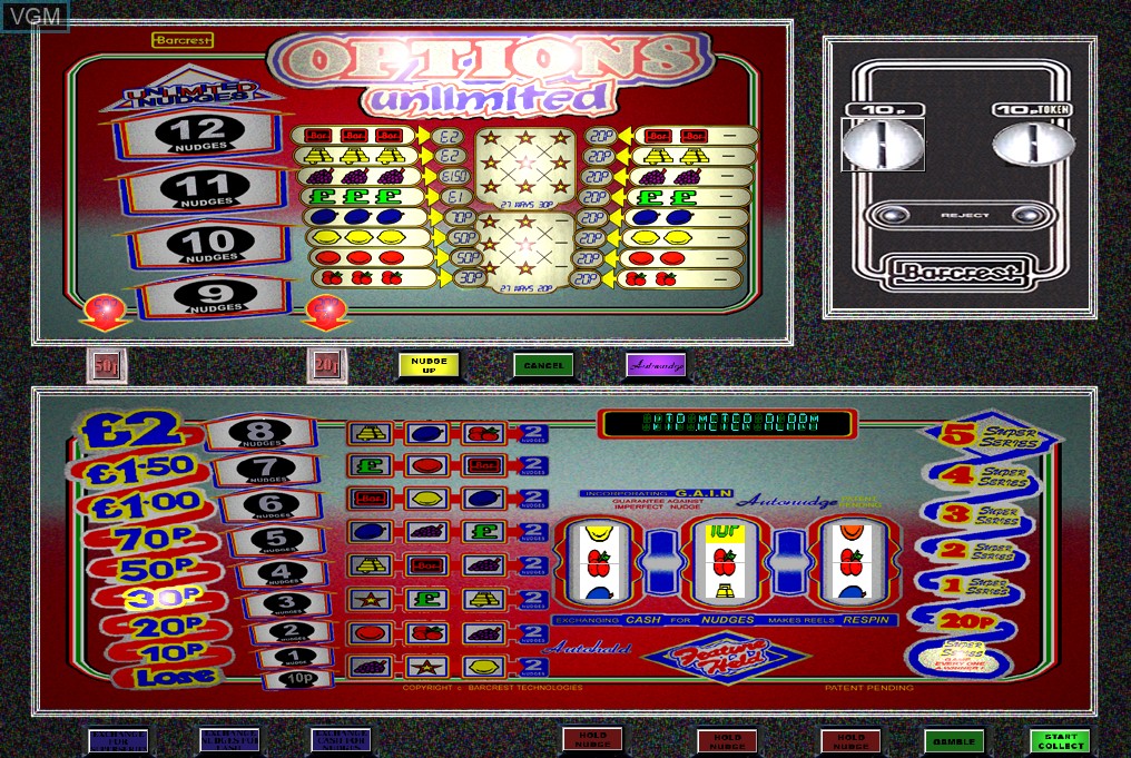 In-game screen of the game Options Unlimited on Slot machines