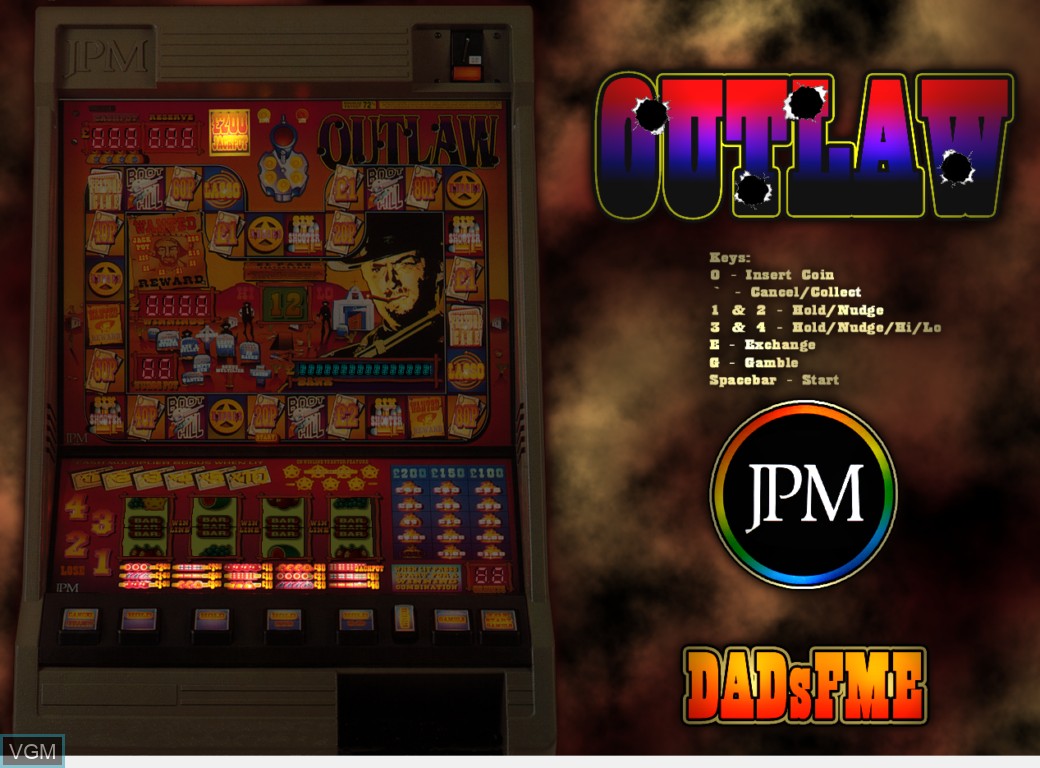 In-game screen of the game Outlaw on Slot machines