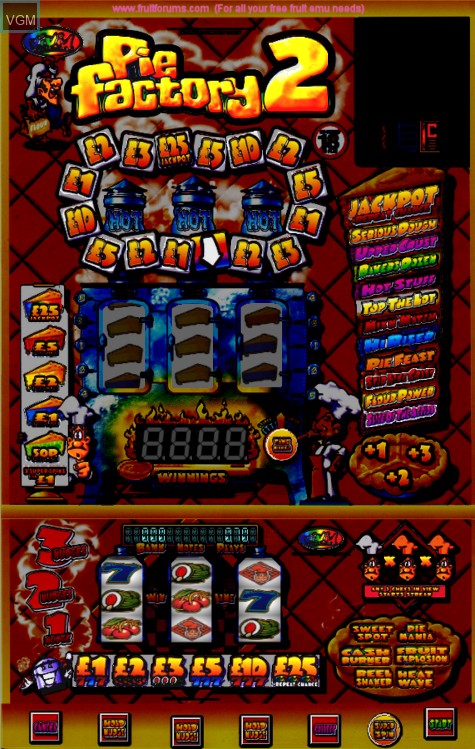 In-game screen of the game Pie Factory 2 on Slot machines