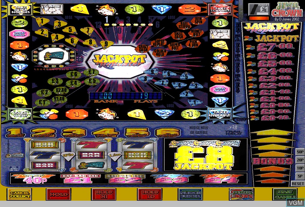 In-game screen of the game Jewel In The Crown on Slot machines