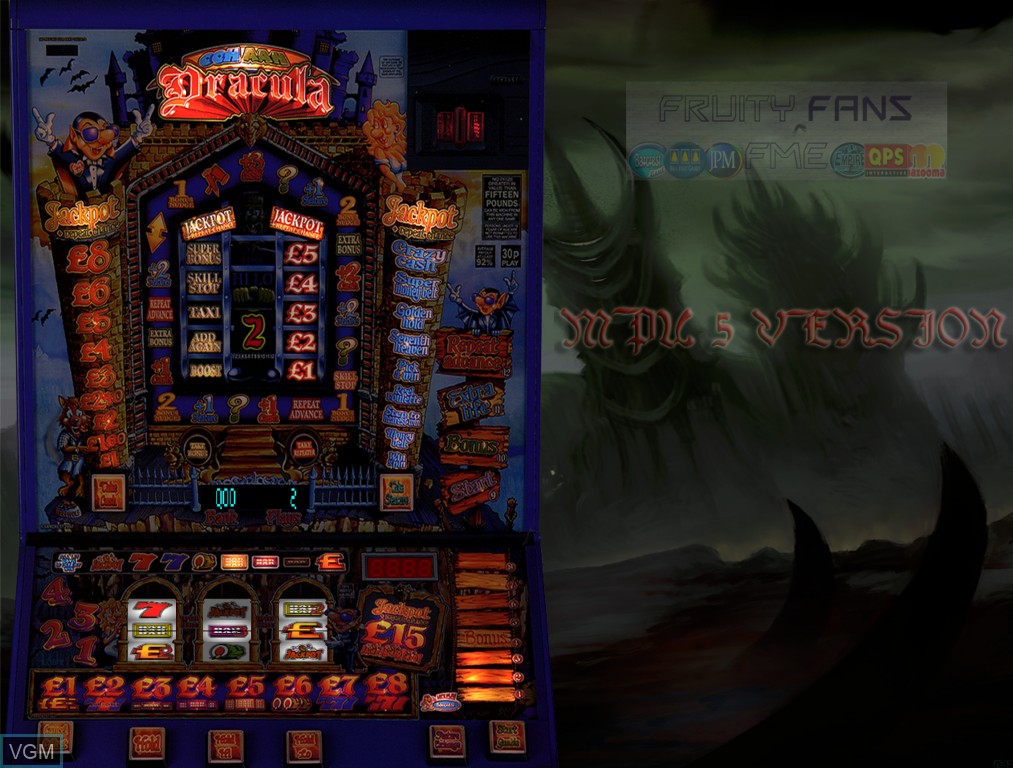 In-game screen of the game Ooh Aah Dracula on Slot machines