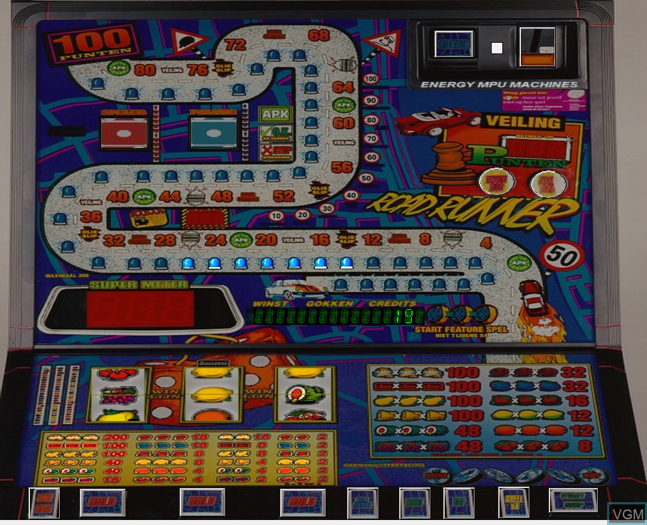 In-game screen of the game Road Runner on Slot machines