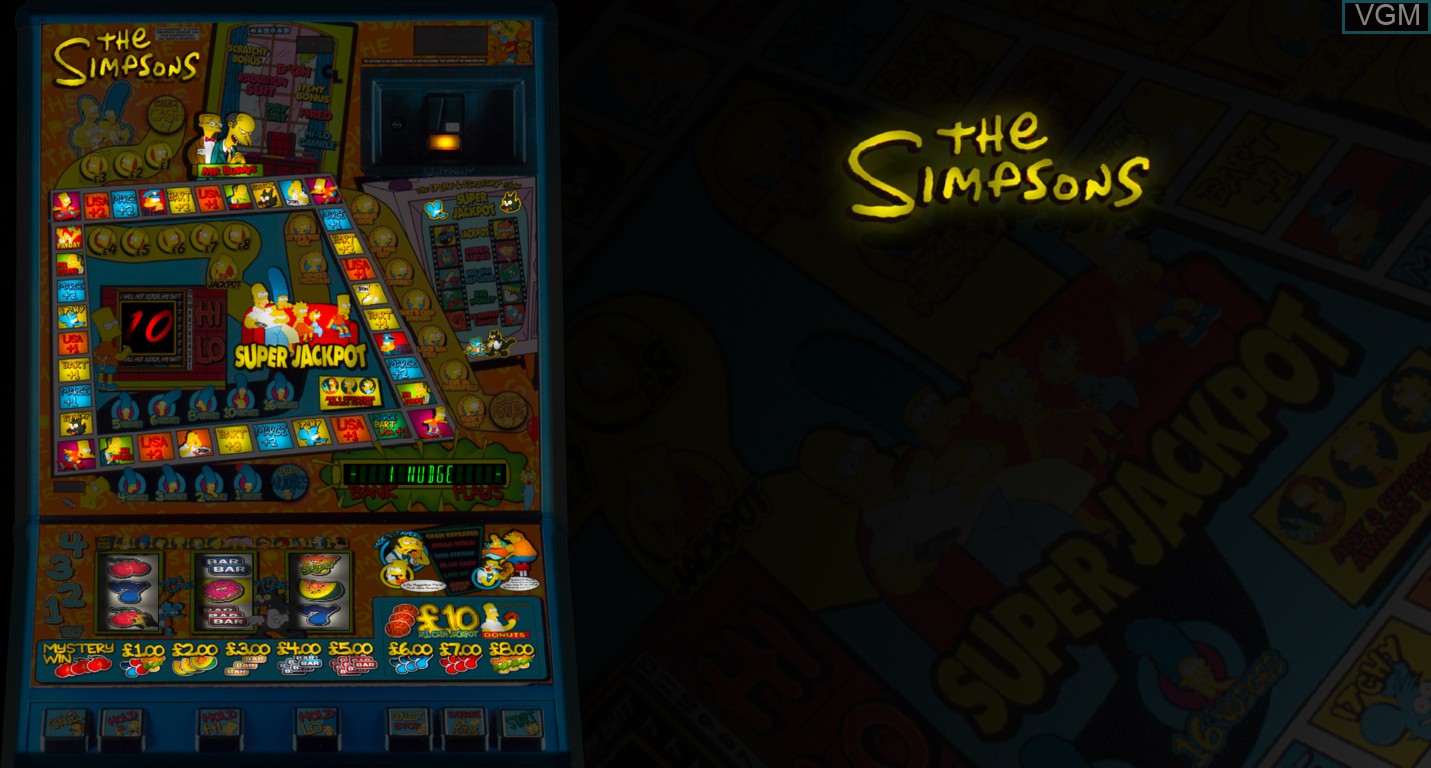 In-game screen of the game Simpsons, The on Slot machines