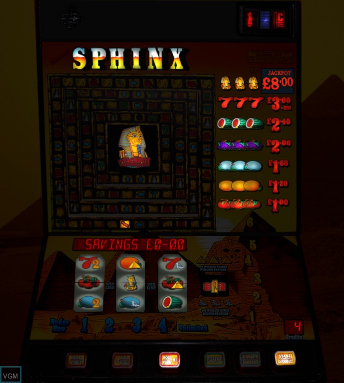 In-game screen of the game Sphinx on Slot machines
