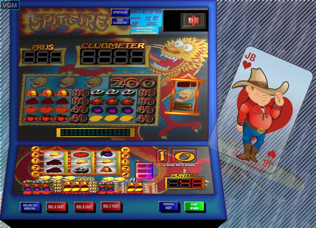 In-game screen of the game Spitfire on Slot machines