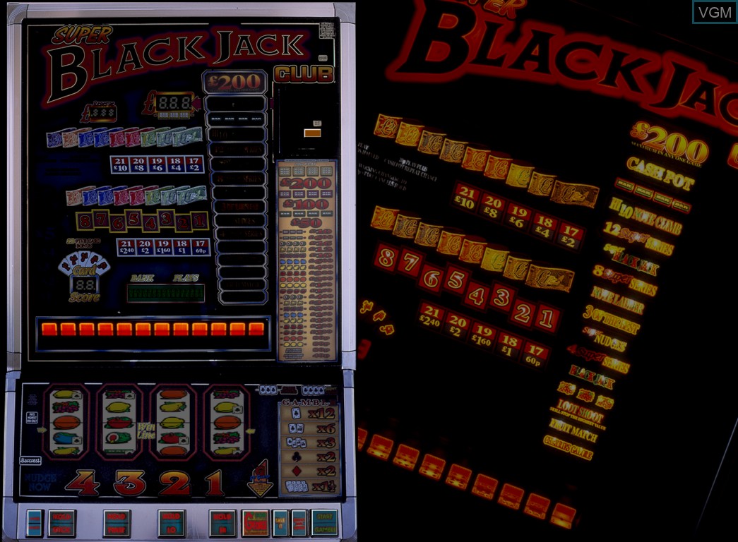 In-game screen of the game Super Blackjack Club on Slot machines
