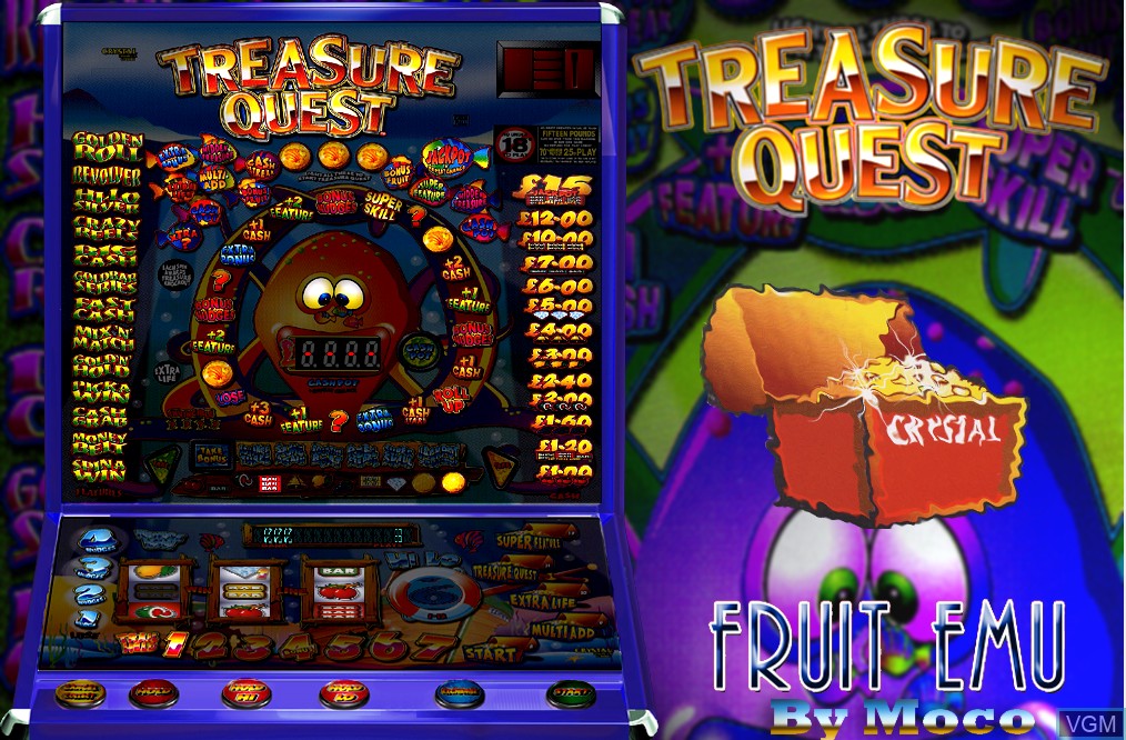 In-game screen of the game Treasure Quest on Slot machines