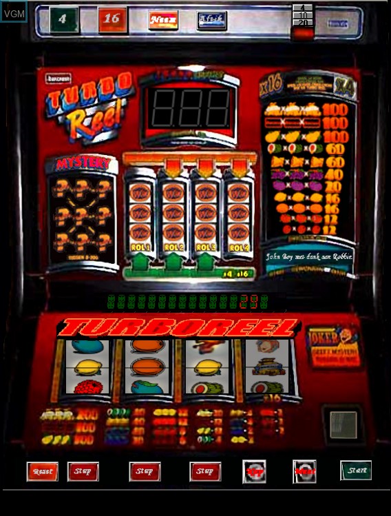 In-game screen of the game Turbo Reel on Slot machines