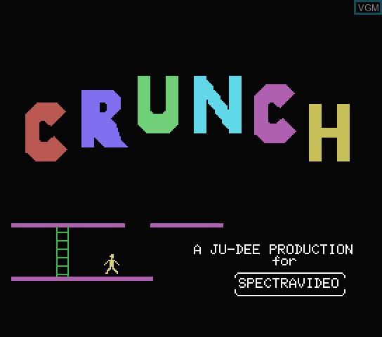Title screen of the game Crunch on Spectravideo SVI 318 / 328