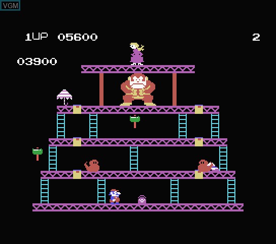 In-game screen of the game Donkey Kong on Spectravideo SVI 318 / 328