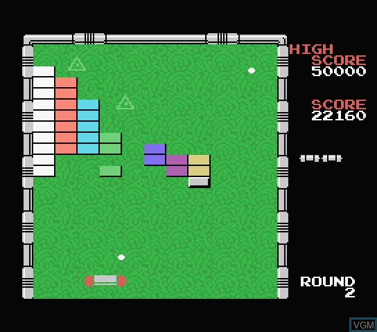 In-game screen of the game Arkanoid on Spectravideo SVI 318 / 328