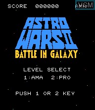 Title screen of the game Astro Wars 2 - Battle in Galaxy on Epoch S. Cassette Vision