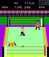 In-game screen of the game Professional Wrestling on Epoch S. Cassette Vision