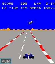 In-game screen of the game Pole Position II on Epoch S. Cassette Vision