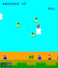 In-game screen of the game Sky Kid on Epoch S. Cassette Vision