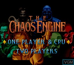 Title screen of the game Chaos Engine, The on Nintendo Super NES