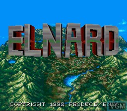 Title screen of the game Elnard on Nintendo Super NES