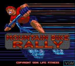 Title screen of the game Exertainment Mountain Bike Rally on Nintendo Super NES
