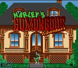 Title screen of the game Kagakusha Harley no Haran Banjou on Nintendo Super NES