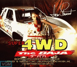 Title screen of the game Super 4WD - The Baja on Nintendo Super NES