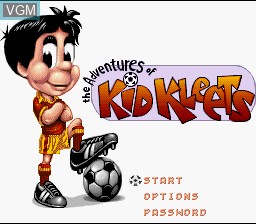 Title screen of the game Adventures of Kid Kleets, The on Nintendo Super NES