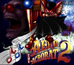 Title screen of the game Aero the Acro-Bat 2 on Nintendo Super NES