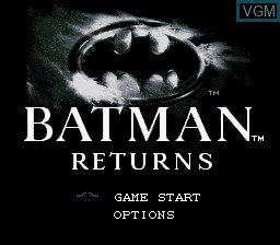 Title screen of the game Batman Returns on Nintendo Super NES