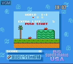 Title screen of the game BS Super Mario USA Power Challenge Dai-1-kai on Nintendo Super NES