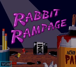 Title screen of the game Bugs Bunny - Rabbit Rampage on Nintendo Super NES