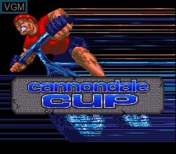 Title screen of the game Cannondale Cup on Nintendo Super NES