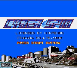 Title screen of the game Cyber Spin on Nintendo Super NES