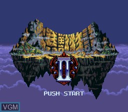 Title screen of the game Daikaijuu Monogatari II on Nintendo Super NES