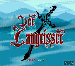 Title screen of the game Der Langrisser on Nintendo Super NES