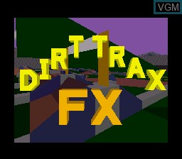 Title screen of the game Dirt Trax FX on Nintendo Super NES