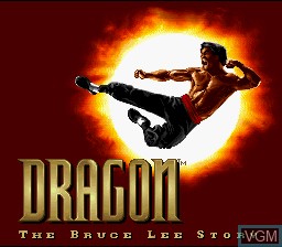 Title screen of the game Dragon - The Bruce Lee Story on Nintendo Super NES